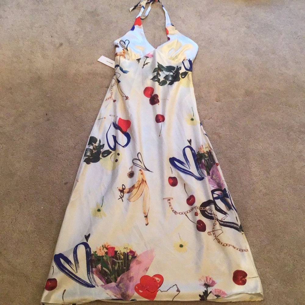 NWT Urban Outfitters Everleigh Halter MIDI Dress - Picture 5 of 13